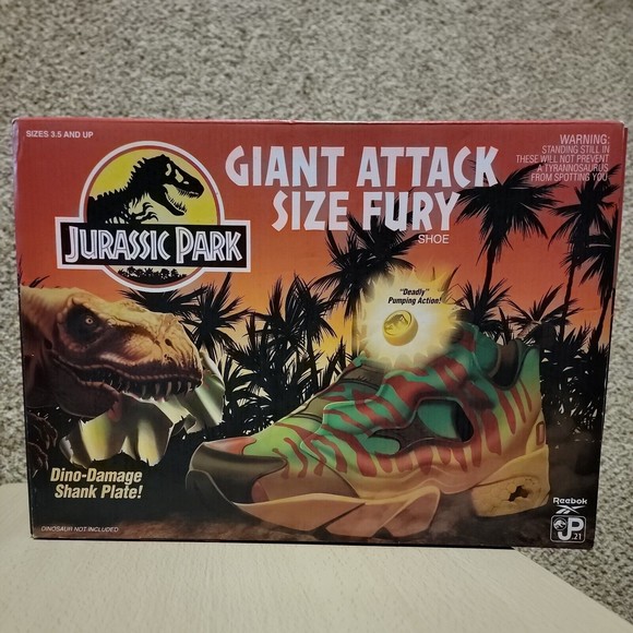 REEBOK X OG JURASSIC PARK WORLD INSTAPUMP FURY GW0212 GIANT ATTACK - Picture 2 of 16
